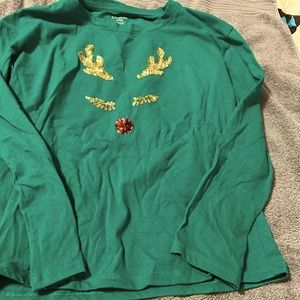 Girls long sleeve shirt reindeer